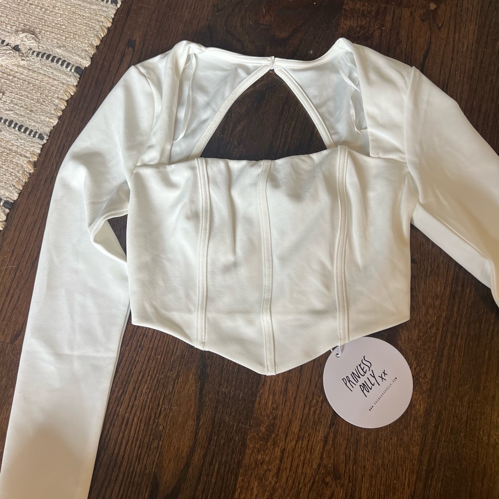 Princess Polly White Long Sleeve Top